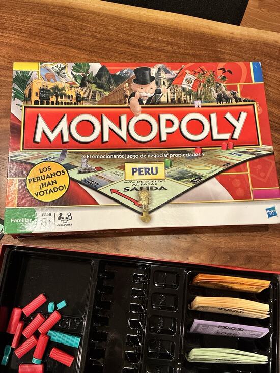 MONOPOLY Other - Monopoly PERU edition Spanish‎ RARE board Game